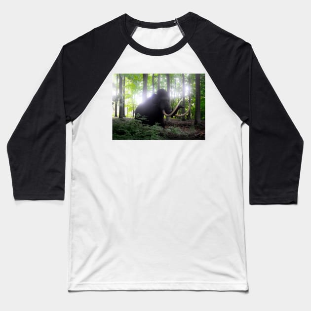 Mammut im Wald mamut mammoth ancient elephant in the woods Baseball T-Shirt by coolArtGermany